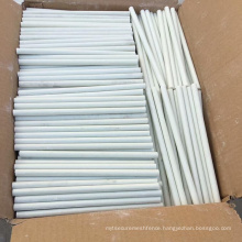 white solid fiberglass rod